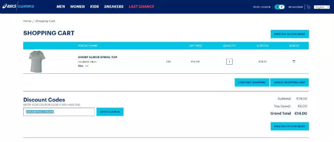 Asics Clearance Voucher Code