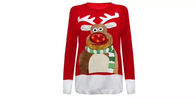 Light-up Christmas jumper | cheap Christmas jumpers under £20