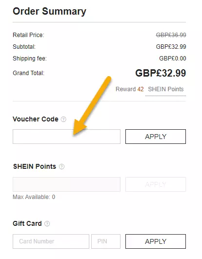 SHEIN discount code