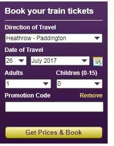 Heathrow Express promo code