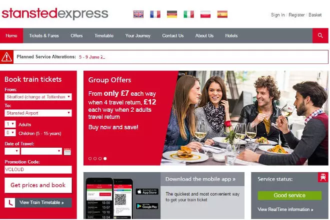 Stansted Express promo code