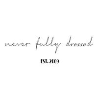 Never Fully Dressed - Logo