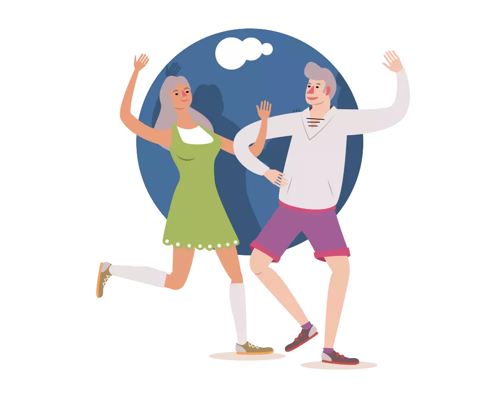 Elderly dancing image