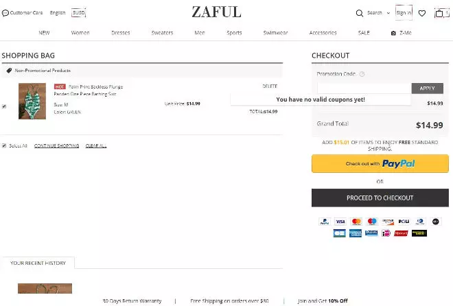 Zaful coupon code
