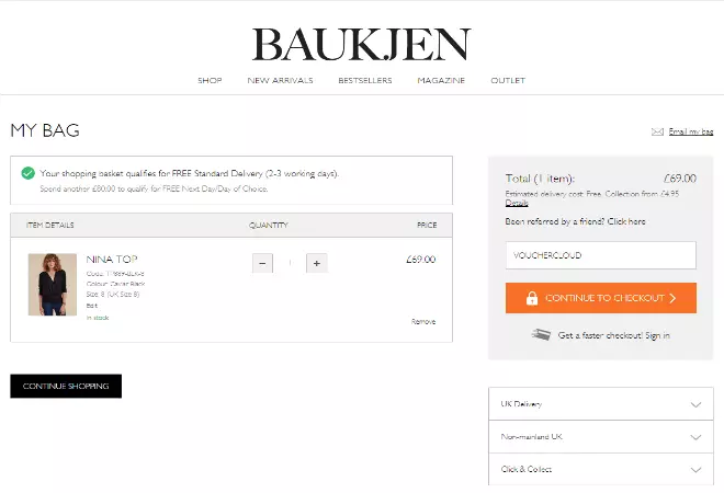 Baukjen voucher code