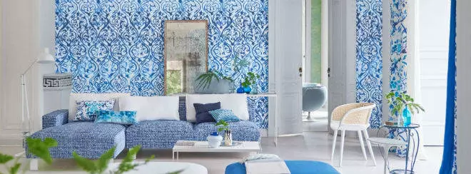 Designers Guild blue furnishings