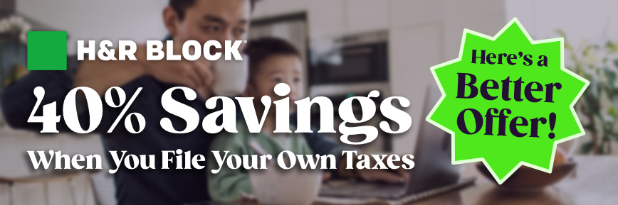 35% Off DIY Online Tax Filing with H&R Block