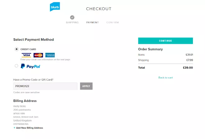 Blurb discount code