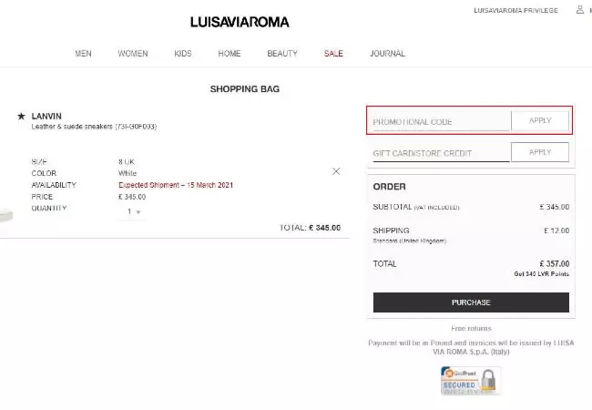 Luisa Via Roma Discount Code
