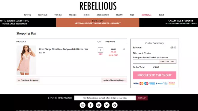 Rebellious Fashion discount code