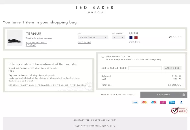 Ted Baker promo code