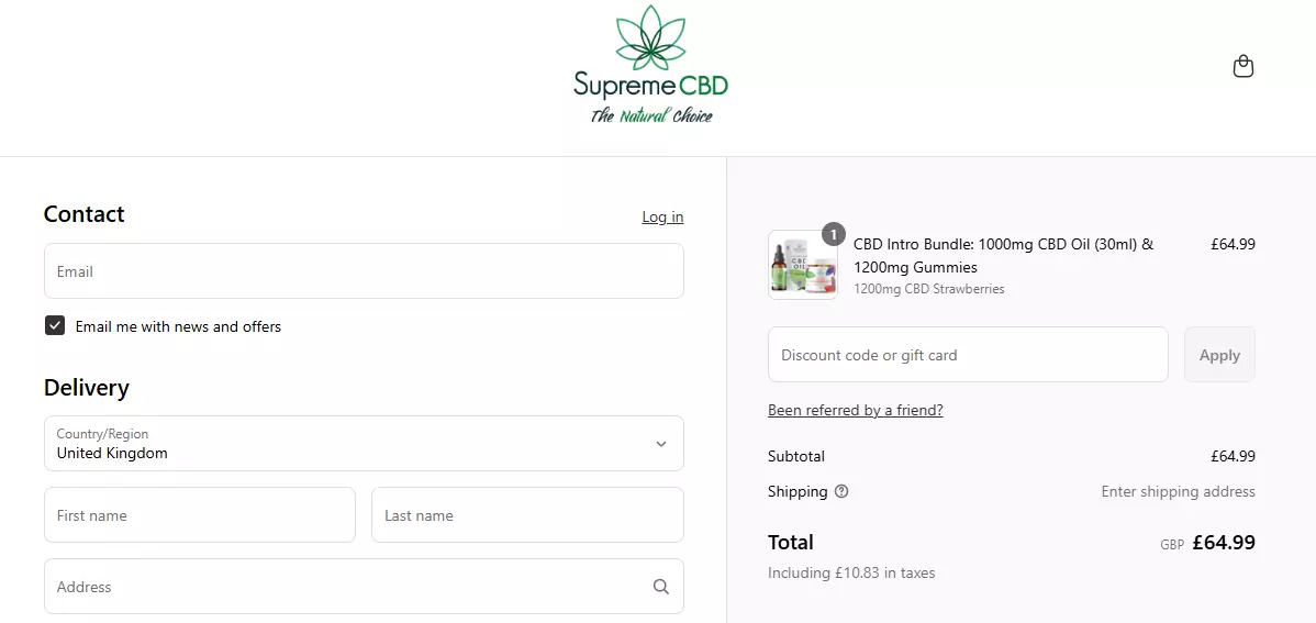 Supreme CBD voucher code