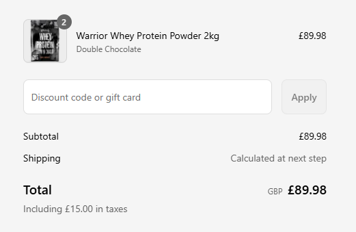 Warrior promo code