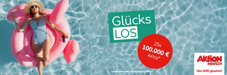 Bei der großen Aktion Mensch Weihnachtsziehung am 23.12 die doppelte Chance auf bis zu 2 Mio. EUR