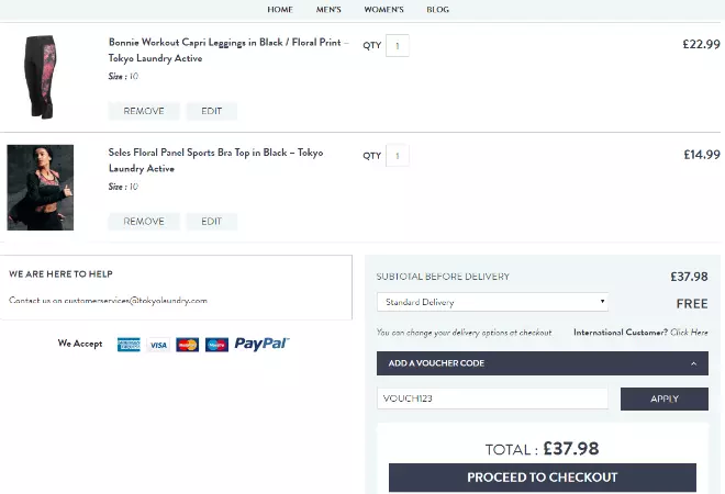 tokyo Laundry voucher code