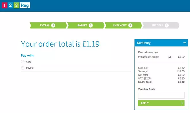 123 Reg discount code