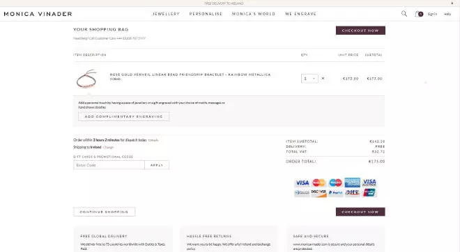 Monica Vinader promo code