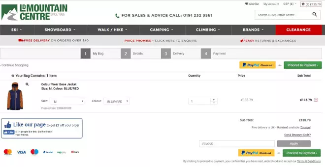 LD Mountain Centre discount