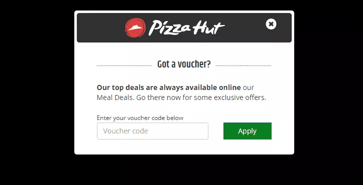 Pizza Hut discount code