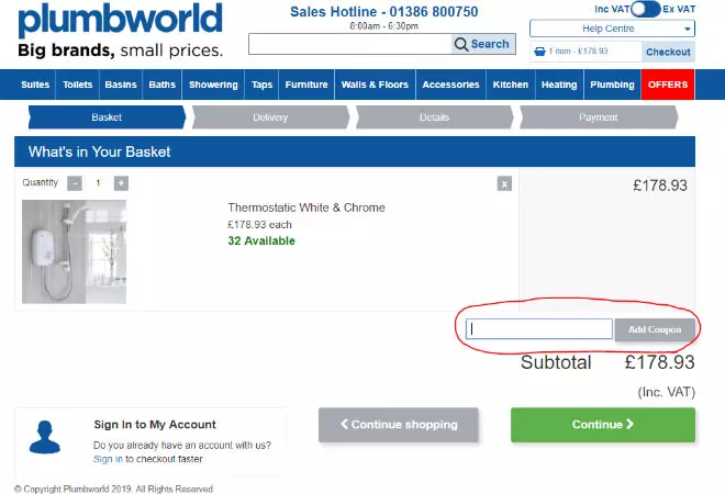 Plumbworld Discount Code